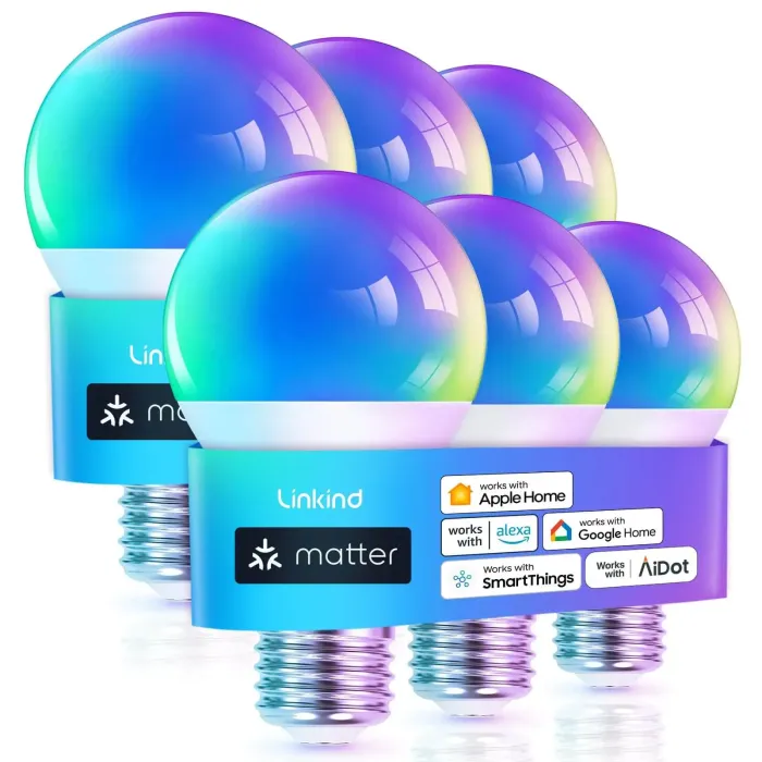 Linkind A19 Matter Smart RGBTW Light Bulbs - Image 11