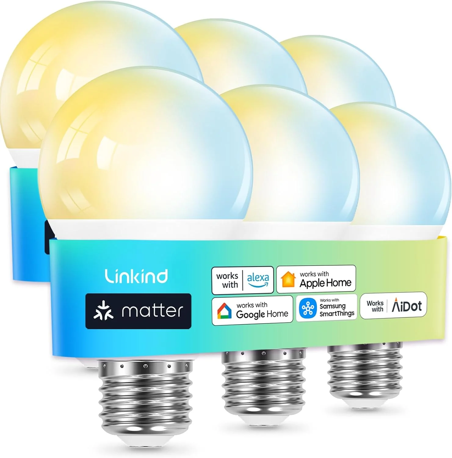 Linkind A19 Matter Smart RGBTW Light Bulbs - Image 15