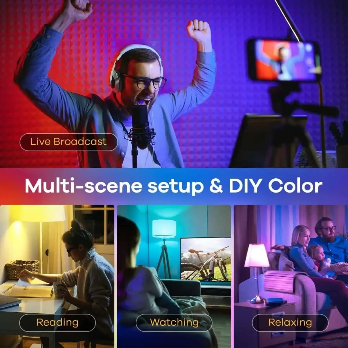 Linkind A19 Matter Smart RGBTW Light Bulbs - Image 6