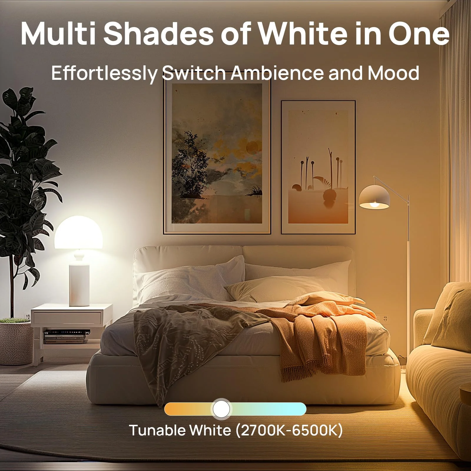 Linkind A19 CCT Smart LED Light Bulbs - Tunable White - Image 3