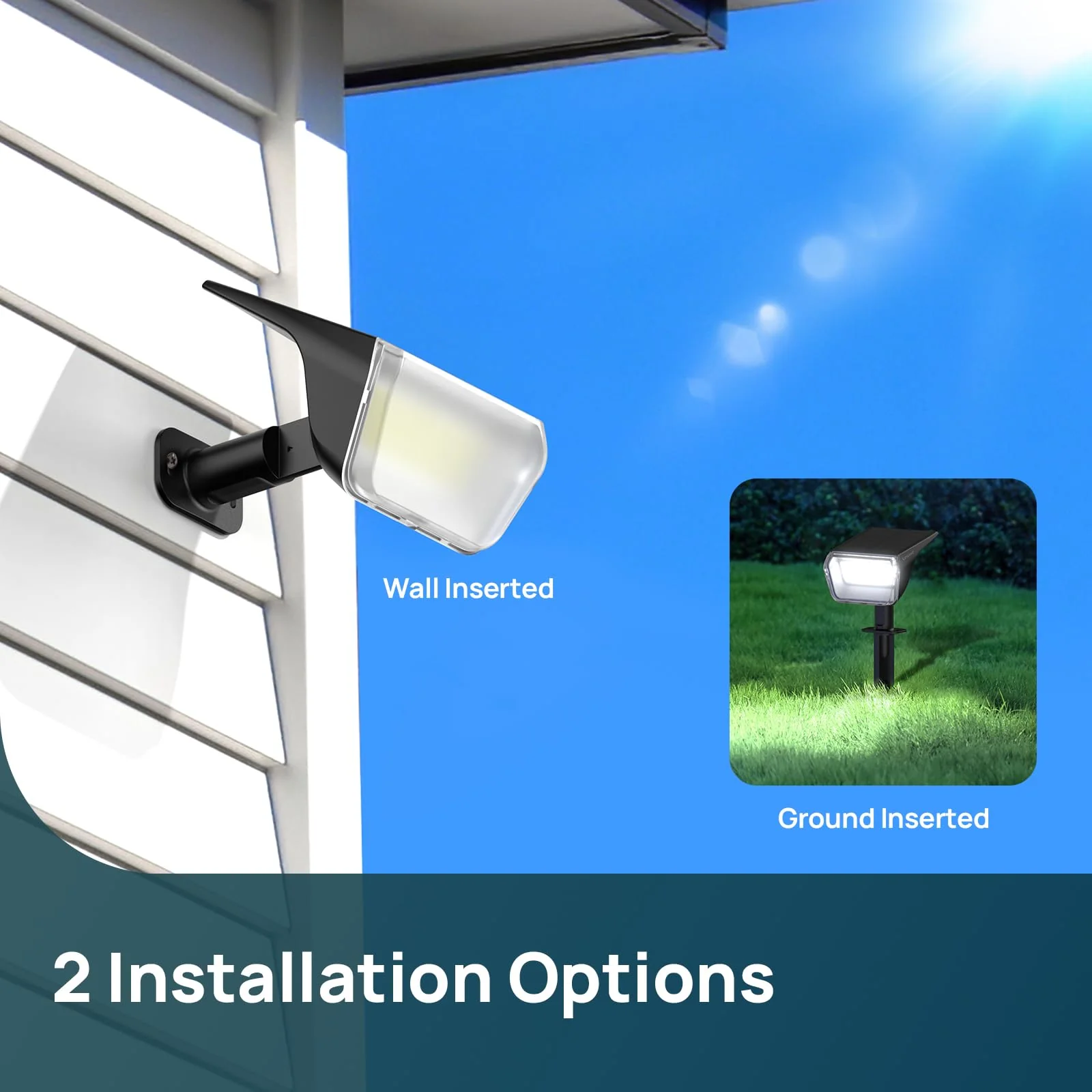 Linkind SP004 Outdoor Solar Spotlights (800lm, 60LEDs, 110° Beam angle, IP67 Waterproof) - Image 5