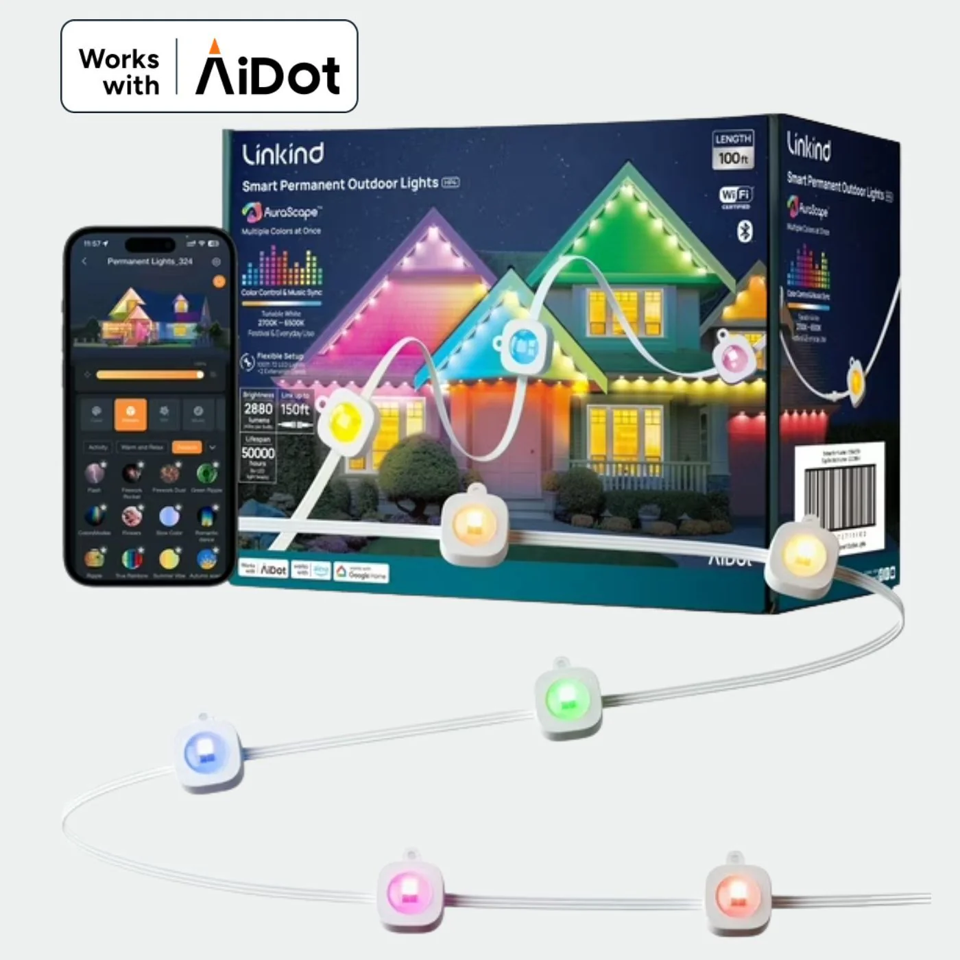 Linkind Smart Permanent Outdoor Lights 100ft - Image 11