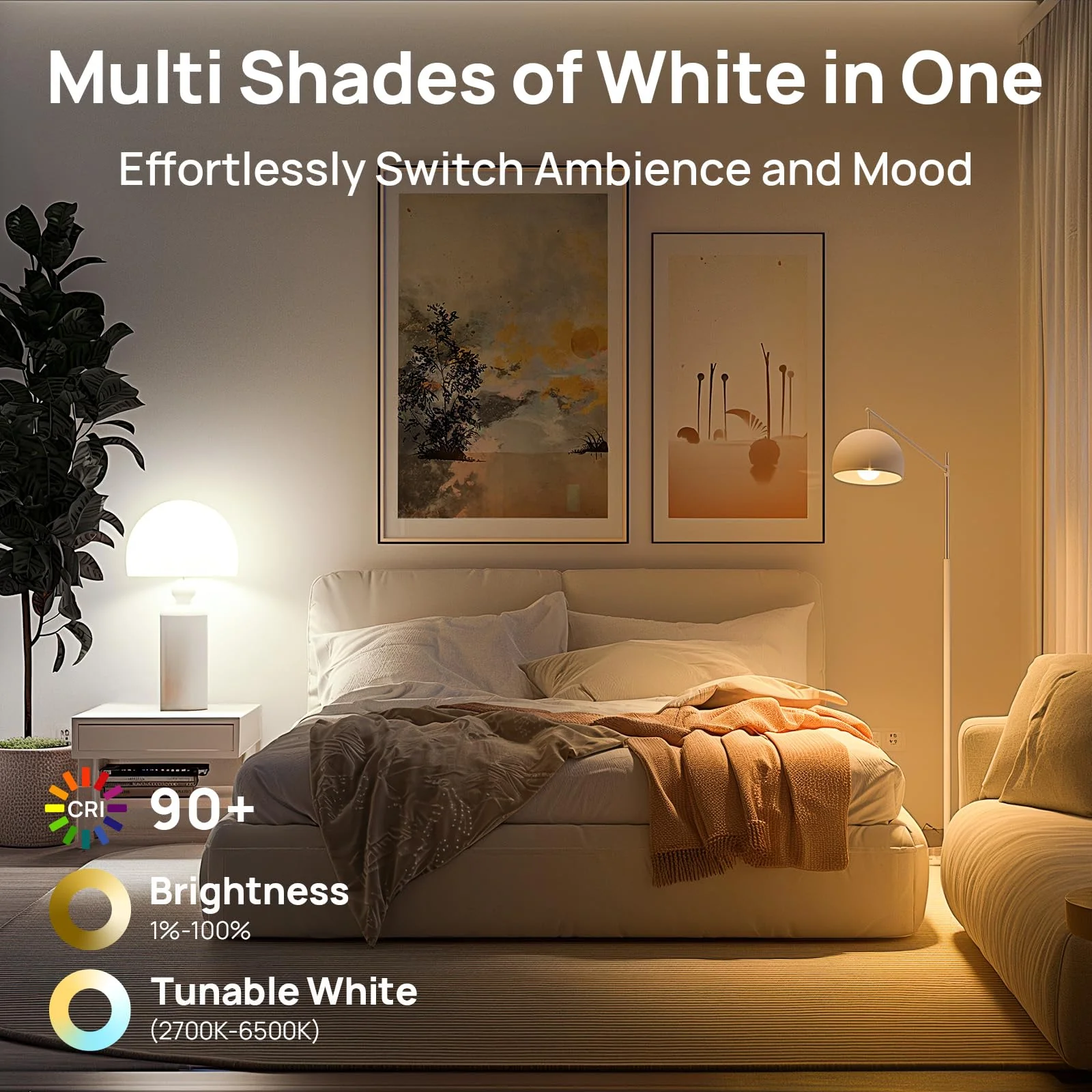 Linkind A19 Matter Smart CCT Light Bulbs - 800lm - Image 4