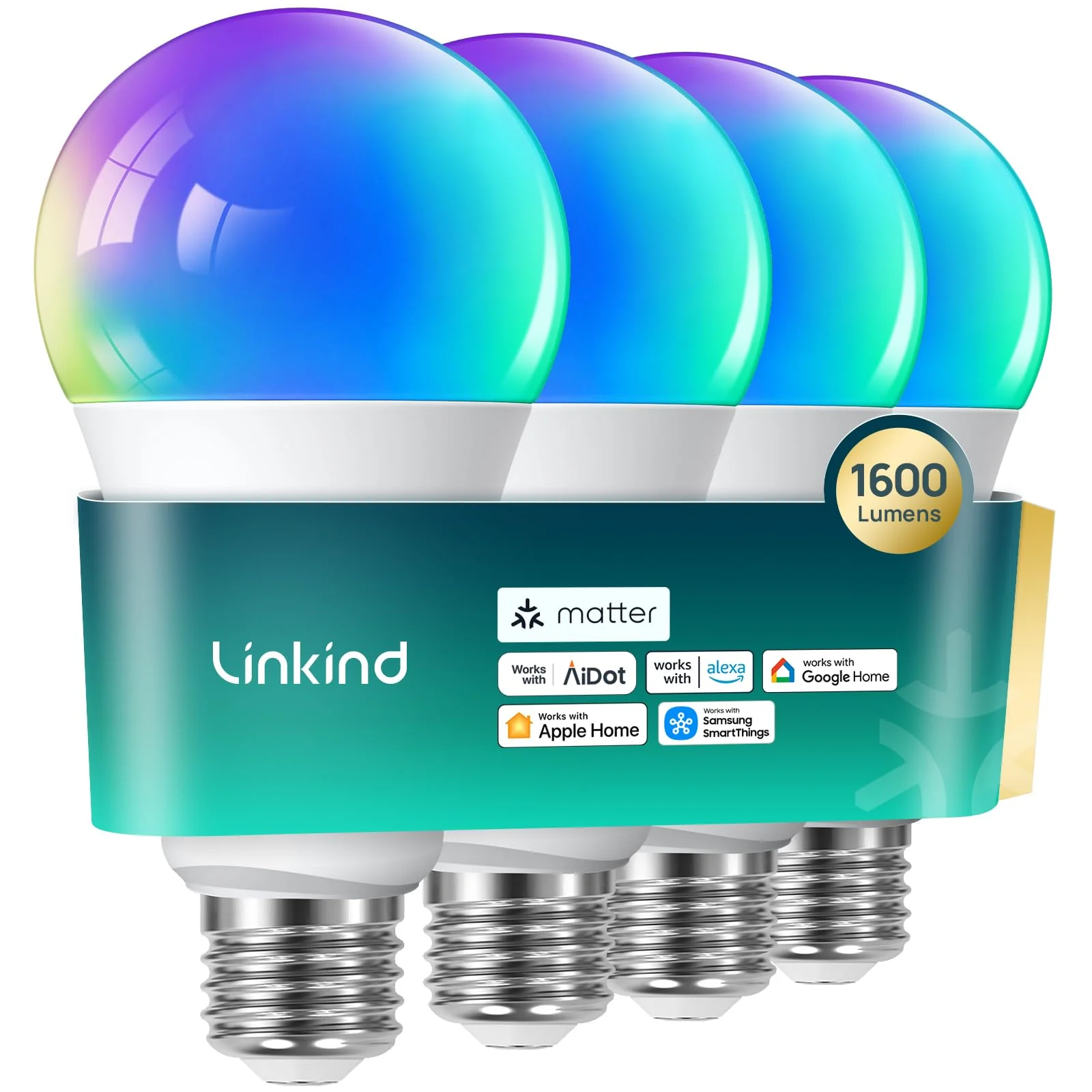Linkind A21 Matter Smart RGBTW Light Bulbs - 1600 lumens - Image 10