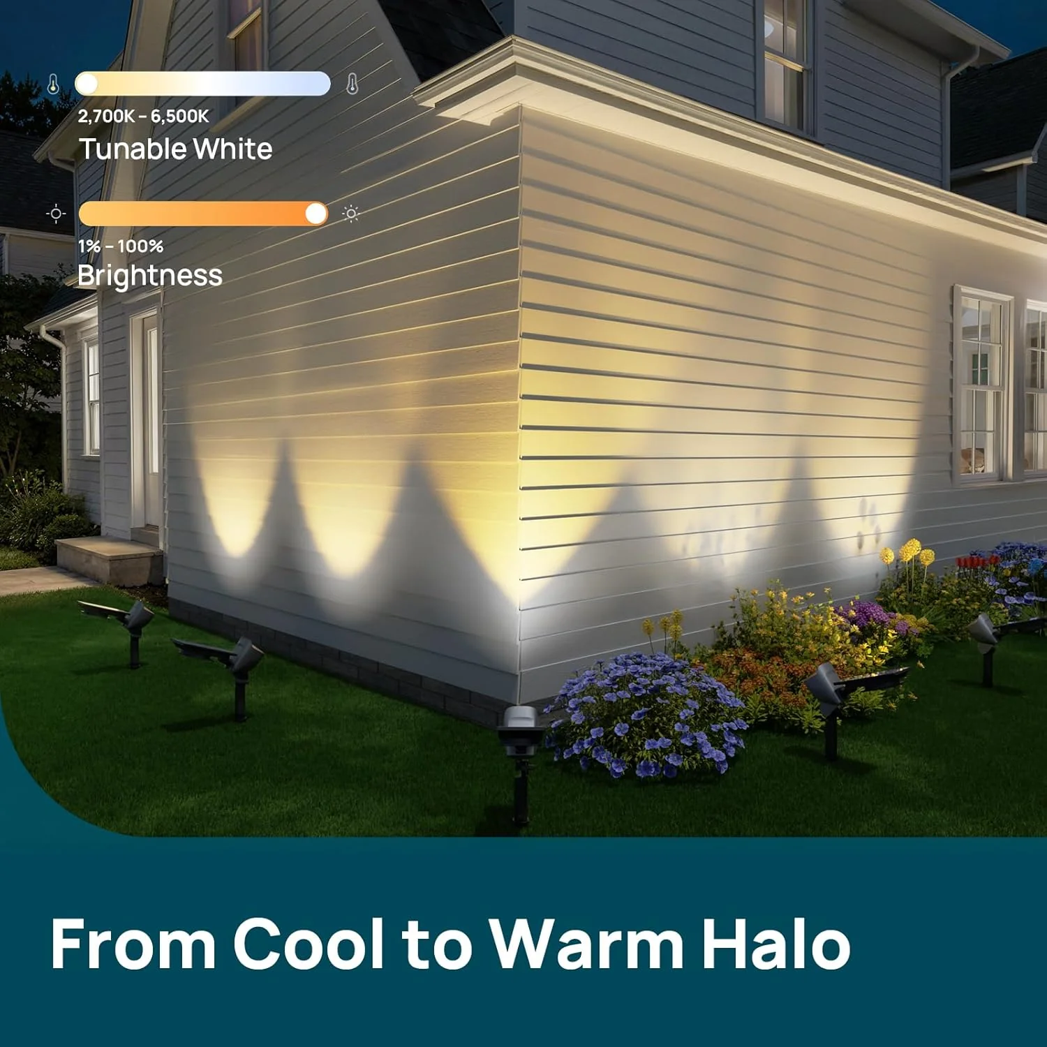 Linkind Smart Solar Lights Outdoor Waterproof SL6C(App&Voice Control, 16 Million Color, IP66 Waterproof) - Image 4