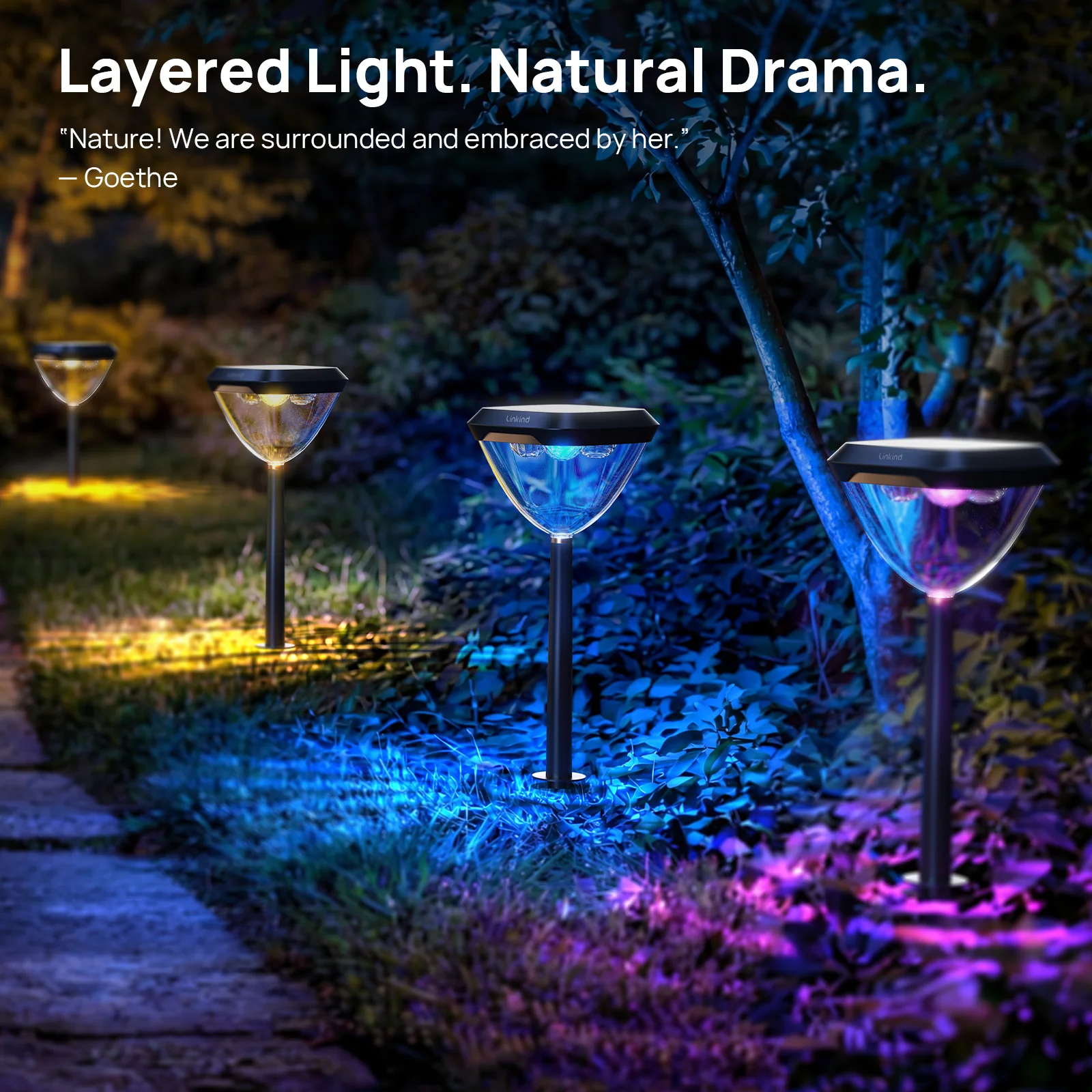 Linkind SP6 Smart Solar Pathway Lights,Engineered for Long-Term Outdoor Performance(5 Built-in Light Patterns, App&Voice Control, 16 Million Color, IP67 Waterproof) - Image 8