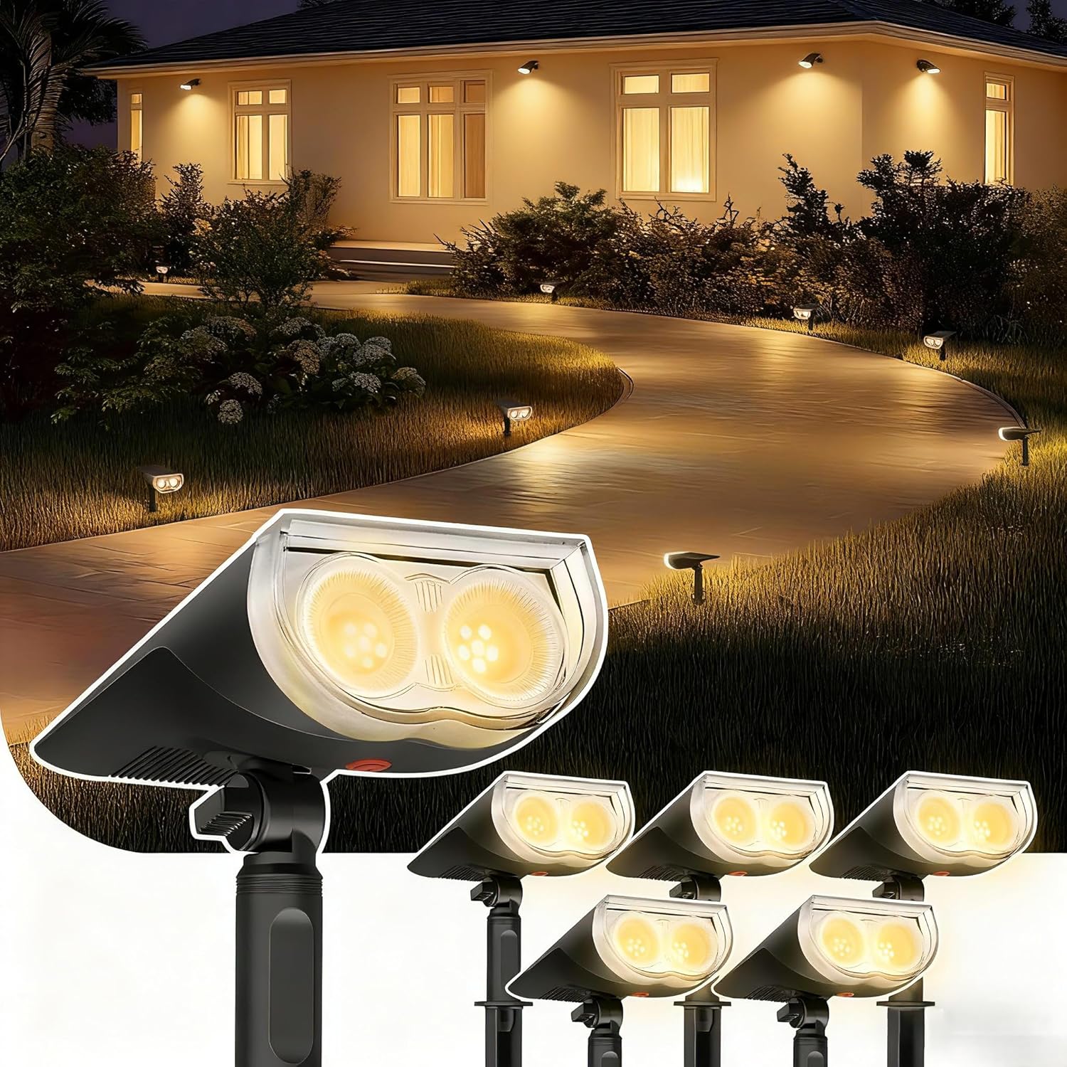 Linkind StarRayS Outdoor Solar Spotlights (350lm, 10LEDs, IP67 Waterproof, 90° Beam angle) - Image 11