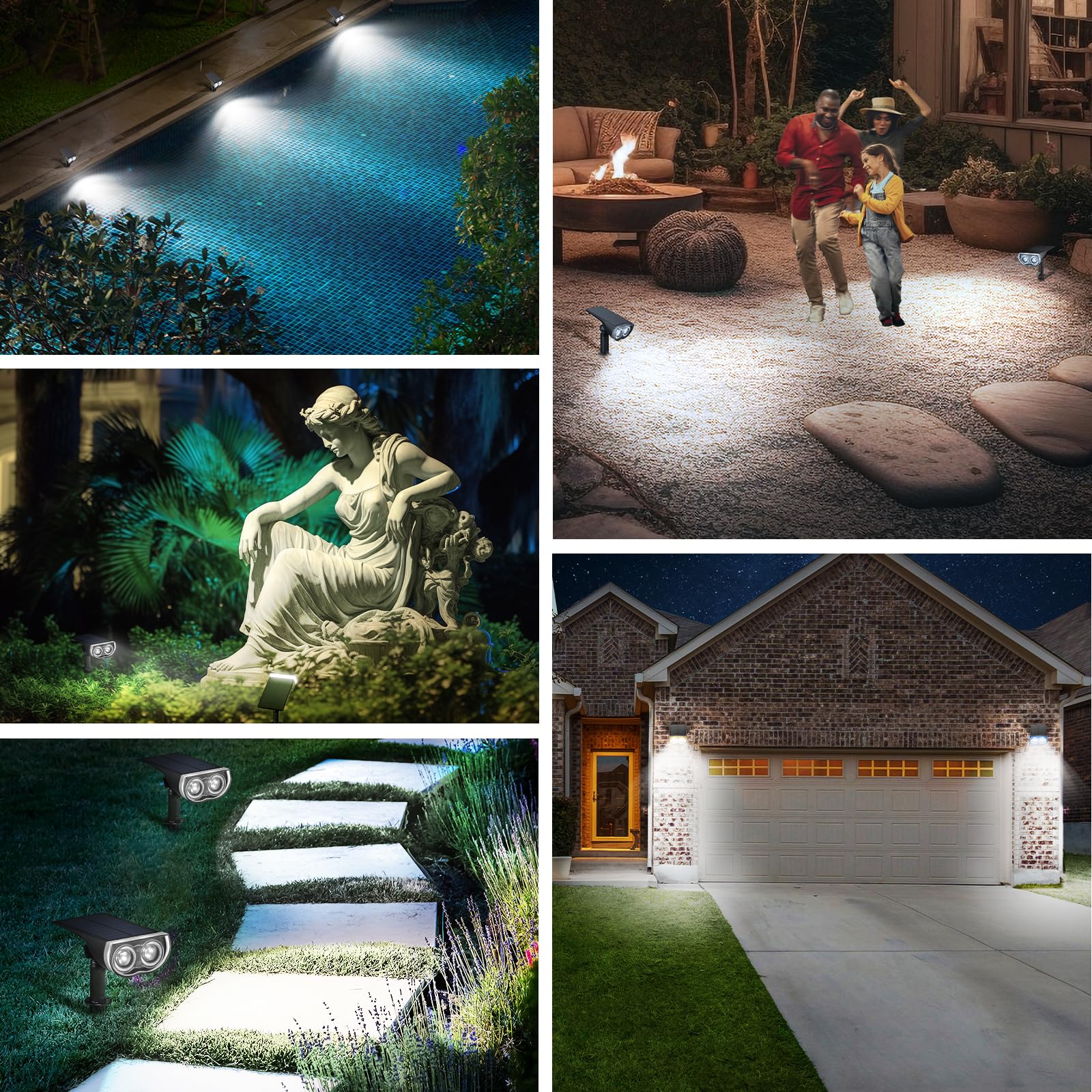 Linkind StarRayS Outdoor Solar Spotlights (350lm, 10LEDs, IP67 Waterproof, 90° Beam angle) - Image 5