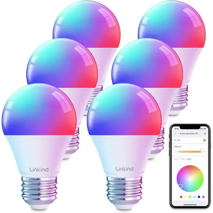 Linkind A19 Wi-Fi RGBTW Smart Light Bulbs - Image 11