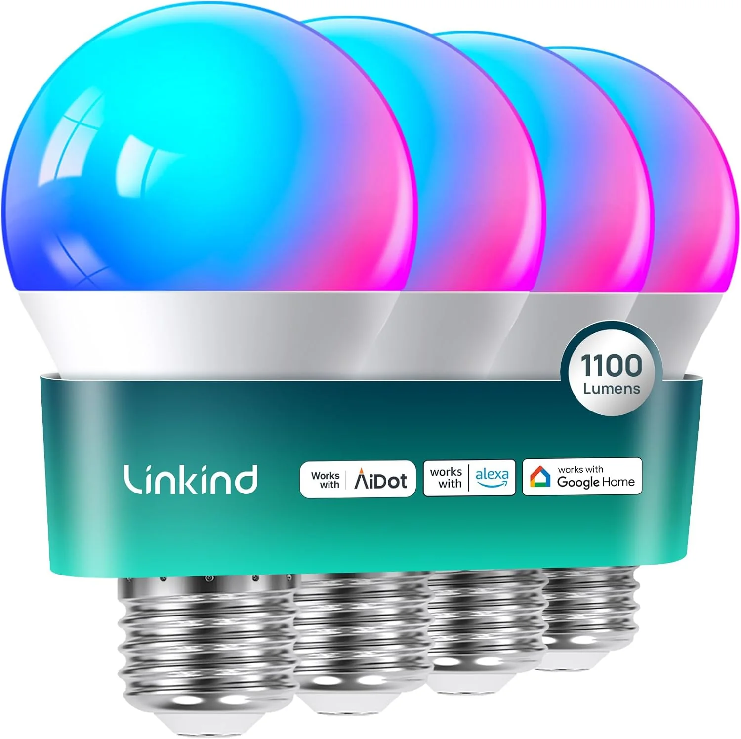 Linkind A19 Wi-Fi RGBTW Smart Light Bulbs - Image 13