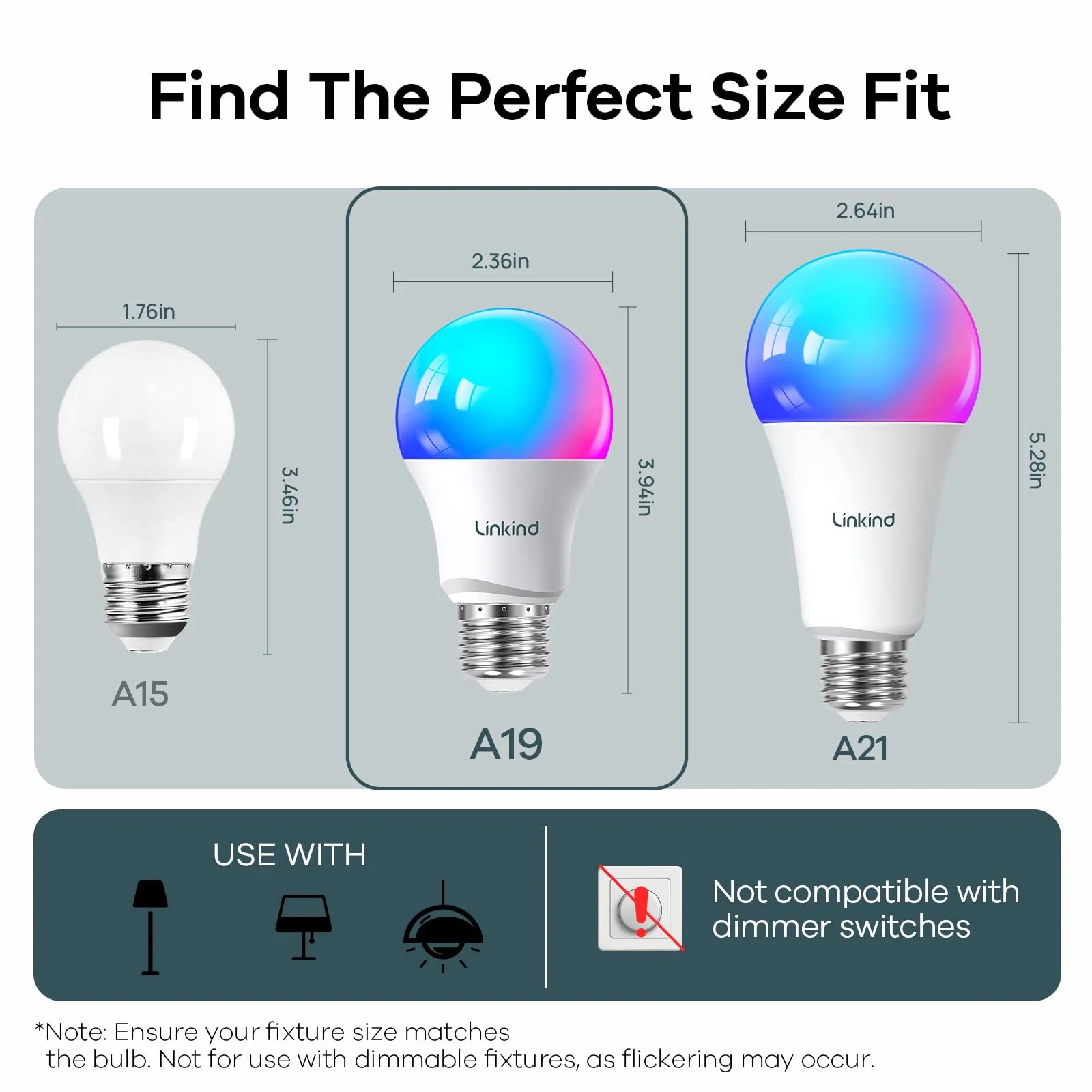 Linkind A19 Wi-Fi RGBTW Smart Light Bulbs - Image 9